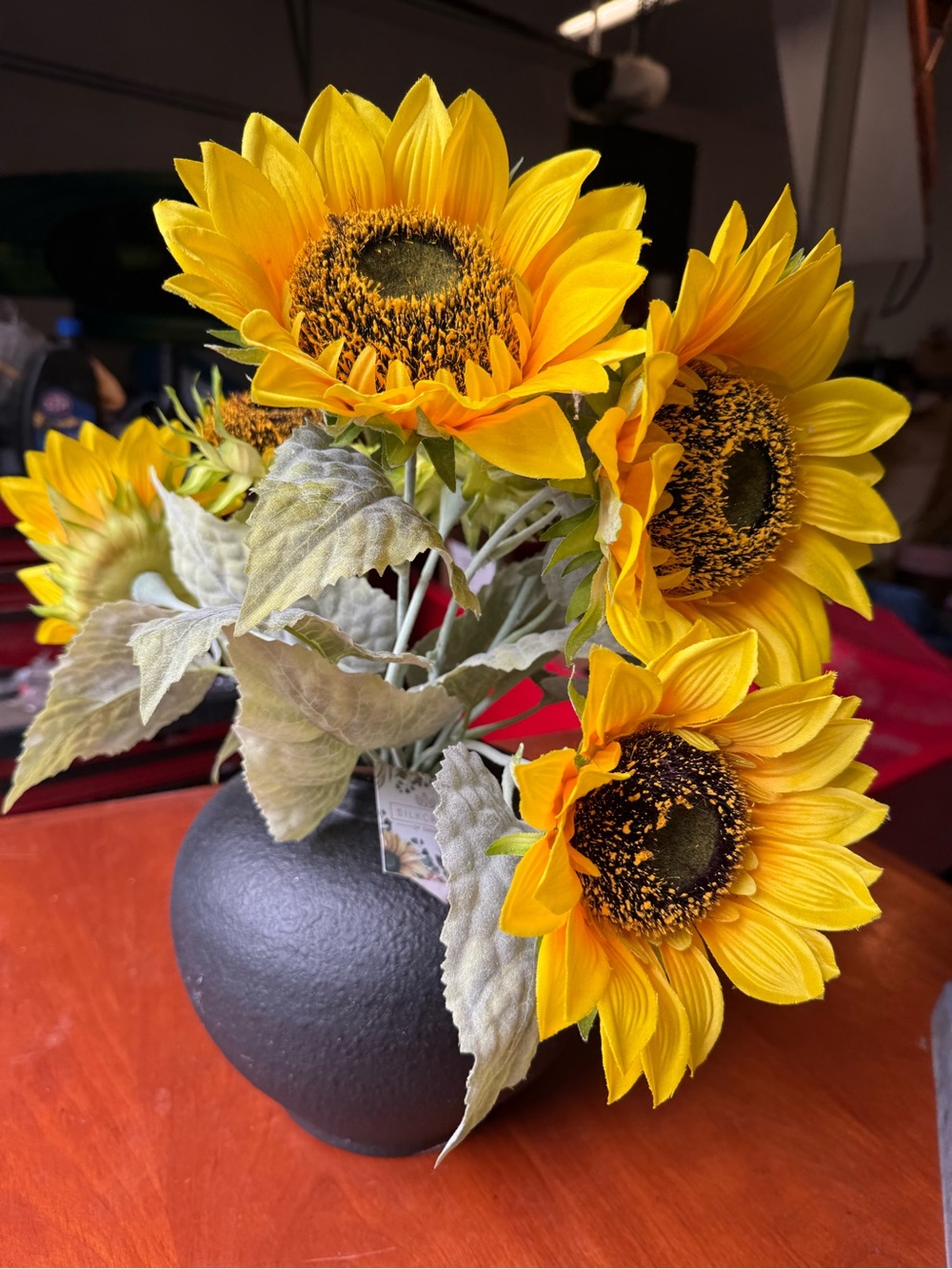 Bright Yellow Faux Sunflower Arrangement FALL NEW NWT